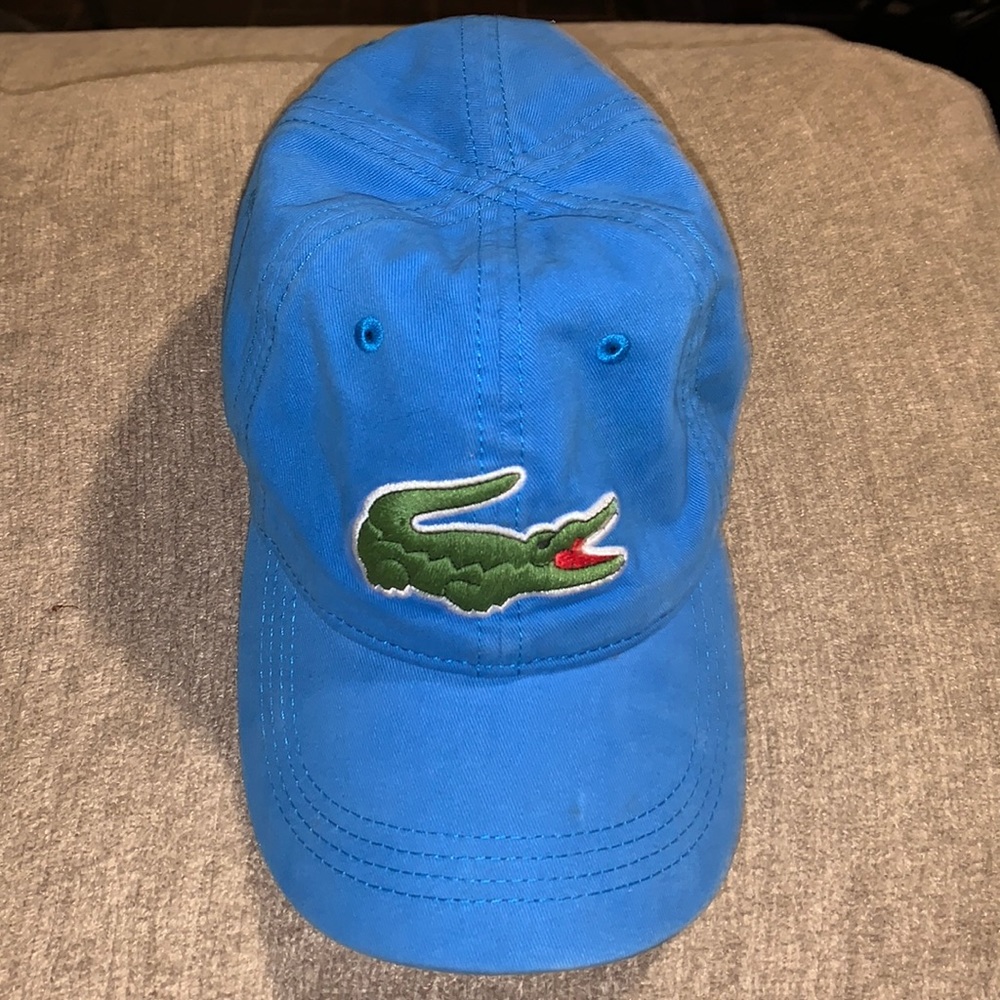 Blue Lacoste cap